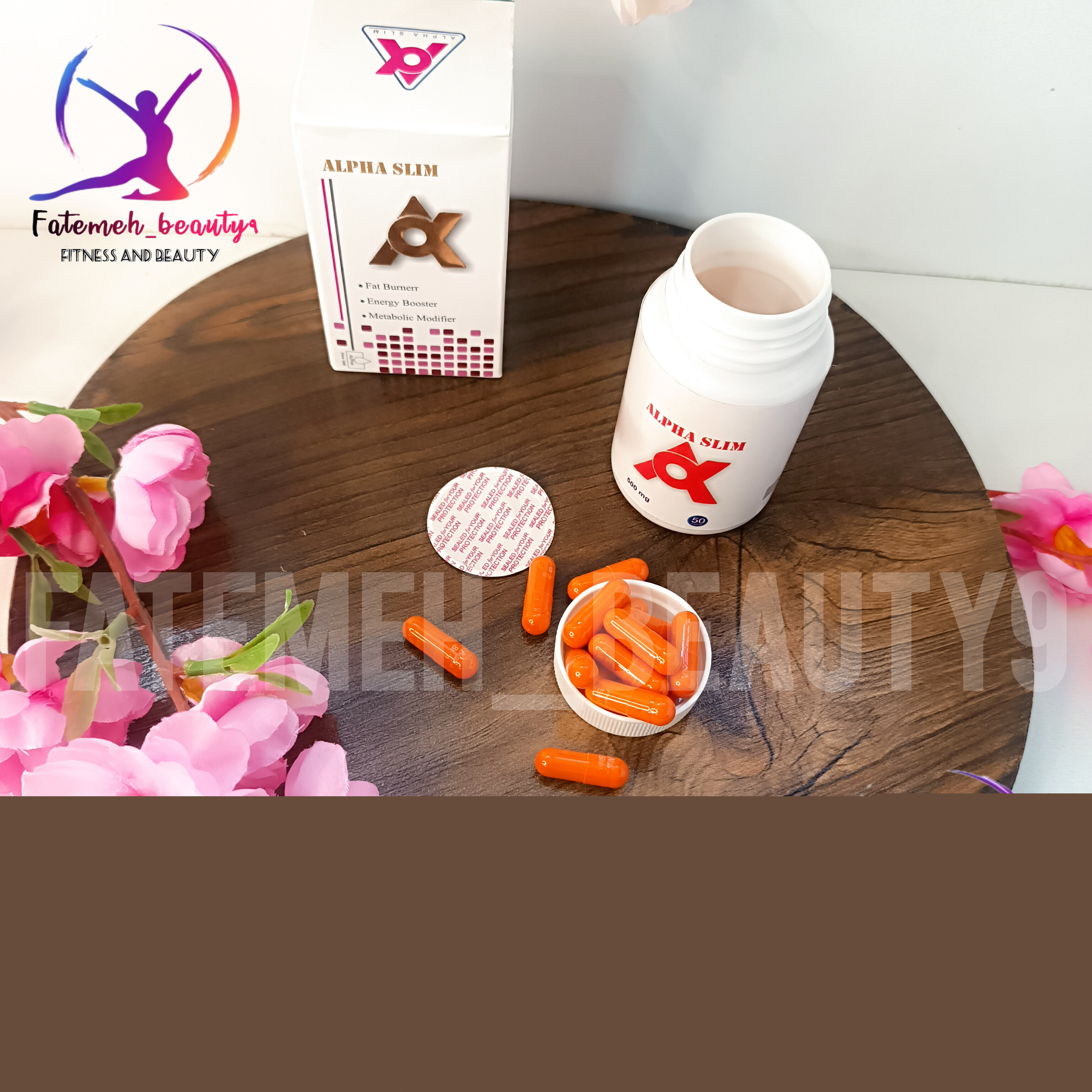 قرص آلفا اسلیم در دو رنگ نارنجی و قرمز موجوده